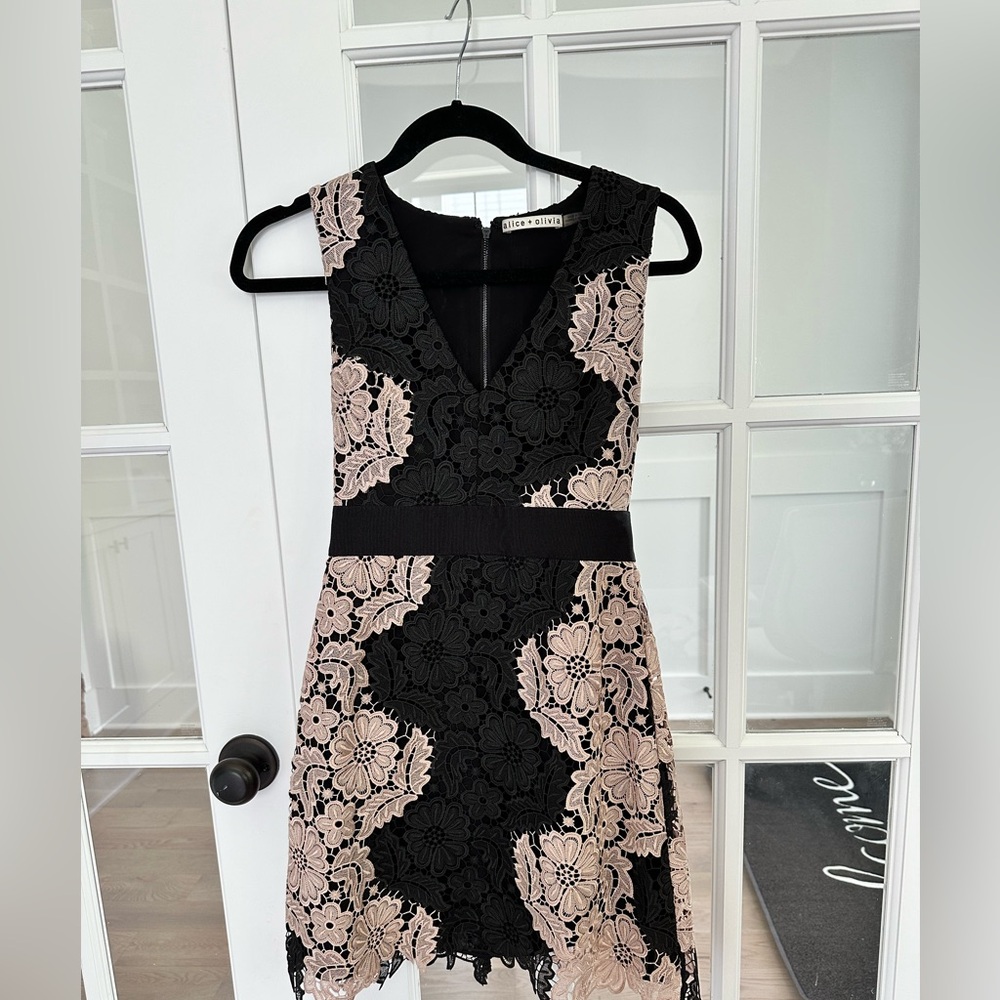 Alice and Olivia lace occasion dress